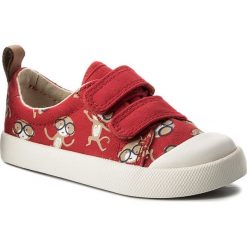 Półbuty CLARKS - Halcy High 261325506 Red Combi. Czerwone półbuty chłopięce Clarks, na rzepy. W wyprzedaży za 139,00 zł.