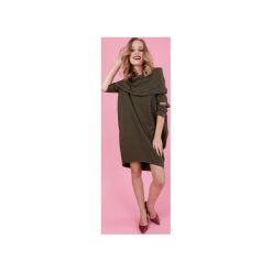 SUKIENKA GEORGIA DO ZADAŃ SPECJALNYCH - KHAKI. Zielone sukienki na komunię marki Madnezz, z kominem. Za 189,00 zł.