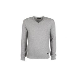 Swetry Trussardi 52M00080 / V-Neck Knit. Szare swetry męskie Trussardi, xl, bez wzorów, bez kołnierzyka, bez kaptura. Za 389,00 zł.