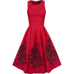 Dolly and Dotty Annie Embroideres Roses Swing Dress Sukienka czerwony. Czerwone sukienki damskie marki Dolly and Dotty, xl, bez wzorów, bez kołnierzyka, bez rękawów. Za 346,90 zł.