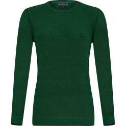 Sweter "Fluffy Lie" w kolorze ciemnozielonym. Zielone swetry damskie Sir Raymond Taylor, m, z haftami, z bawełny, bez rękawów, bez kaptura. W wyprzedaży za 129,95 zł.