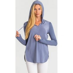 BLUZKA GLASSA Max Mara Leisure. Szare bluzki damskie Max Mara Leisure, l, z aplikacjami, z tkaniny, z kapturem, bez rękawów. Za 473,40 zł.