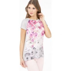 T-shirty damskie: T-shirt z wielobarwnymi różami