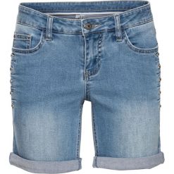 Bermudy dżinsowe bonprix niebieski bleached. Niebieskie jeansy damskie bonprix. Za 109,99 zł.