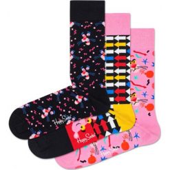 Happy Socks Pink Panther 3-pack Skarpetki Czarny Różowy. Różowe skarpetki męskie Happy Socks, bez wzorów, z elastanu. Za 192,95 zł.