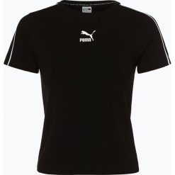 Puma - T-shirt damski, czarny. Czarne t-shirty damskie Puma, s, z nadrukiem, sportowe, z kontrastowym kołnierzykiem. Za 129,95 zł.