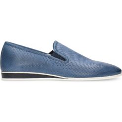 Mokasyny ALAN. Niebieskie mokasyny męskie Gino Rossi, na lato, ze skóry, eleganckie. Za 249,90 zł.