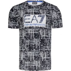 T-shirt EA7 EMPORIO ARMANI. Białe t-shirty męskie EA7 Emporio Armani, bez wzorów, z bawełny, z okrągłym kołnierzem. Za 340,00 zł.