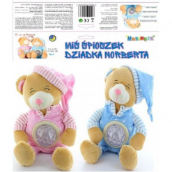 Plusz śpioszek "Dziadka Norberta" z kołysanką i projektorem (NO-HTJ945N). Szare śpiochy niemowlęce marki Norimpex. Za 53,98 zł.