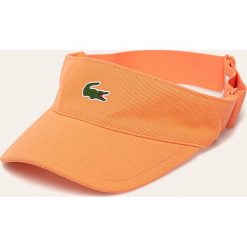 Lacoste - Daszek. Pomarańczowe czapki męskie Lacoste, z aplikacjami, z bawełny. Za 219,90 zł.
