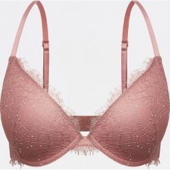 Biustonosz z koronką push up - Fioletowy. Fioletowe biustonosze push up marki Reserved, w koronkowe wzory, z koronki. Za 59,99 zł.