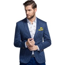 Marynarka LEONARDO MANS000250. Niebieskie marynarki męskie Giacomo Conti, na lato, m, bez wzorów, z elastanu. Za 499,00 zł.