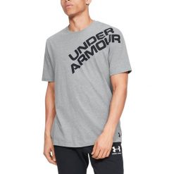 Under Armour Koszulka Szary. Szare podkoszulki męskie Under Armour, l, z haftami, z bawełny, bez kołnierzyka, z krótkim rękawem, krótkie. Za 119,95 zł.