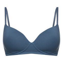 Biustonosz bezszwowy Emporio Armani Underwear 164001 9A263 07234. Niebieskie biustonosze Emporio Armani Underwear, bez wzorów, z elastanu. W wyprzedaży za 129,00 zł.