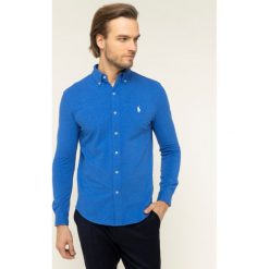 Koszula Polo Ralph Lauren Pique 710654408. Niebieskie koszule męskie Polo Ralph Lauren, m, bez wzorów, z bawełny, casualowe, polo, bez rękawów. W wyprzedaży za 329,00 zł.