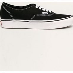 Vans - Tenisówki. Czarne trampki męskie Vans, bez wzorów, z gumy, na sznurówki. W wyprzedaży za 219,90 zł.