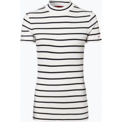 HUGO - T-shirt damski – Daroline, biały. Białe t-shirty damskie HUGO, l, bez wzorów, prążkowane, bez kołnierzyka. Za 179,95 zł.