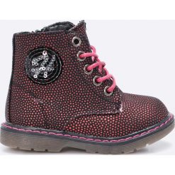 Hasby - Buty dziecięce. Fioletowe botki dziewczęce marki HASBY, na sznurówki. W wyprzedaży za 59,90 zł.