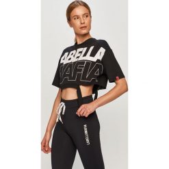 LaBellaMafia - T-shirt. Czarne topy damskie LABELLAMAFIA, s, z nadrukiem, z bawełny, casualowe, z okrągłym kołnierzem. Za 69,90 zł.