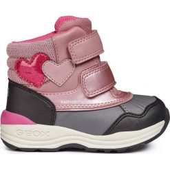 Geox dziewczęce buty zimowe za kostkę New Gulp, 23, różowy/szary. Szare buty dziewczęce zimowe Geox, za kostkę, bez zapięcia. W wyprzedaży za 179,00 zł.