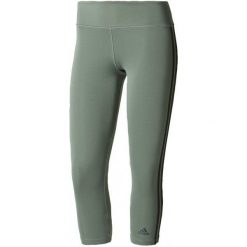 Adidas Legginsy d2m 3S3/4tigh Trace Green /Black M. Czarne legginsy sportowe damskie Adidas, s, w paski, z dzianiny. W wyprzedaży za 109,00 zł.