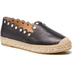 Espadryle KANNA - 19KV9009 Seta Negro. Czarne espadryle damskie marki Kanna, bez wzorów, ze skóry, bez obcasa, na płaskiej podeszwie. Za 379,00 zł.
