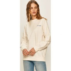 Pepe Jeans - Bluza Fergie. Białe bluzy damskie Pepe Jeans, s, z nadrukiem, z bawełny, z długim rękawem, długie, bez kaptura. Za 279,90 zł.