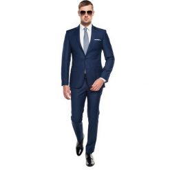 Garnitury: garnitur fransu 311 granatowy slim fit