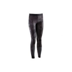 Legginsy trening crossowy 500 damskie. Czarne legginsy DOMYOS, l, z elastanu. W wyprzedaży za 44,99 zł.