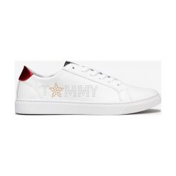 Tommy Hilfiger Tommy Star Metallic Tenisówki Biały. Białe trampki męskie TOMMY HILFIGER, z aplikacjami, ze skóry, retro, bez zapięcia. Za 462,95 zł.