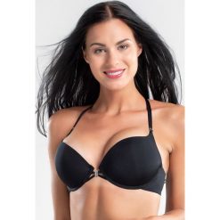 Biustonosz push-up Mabelle Black. Czarne biustonosze push up marki Astratex, w paski, z koronki. Za 75,99 zł.