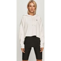 Adidas Originals - Bluza. Białe bluzy damskie adidas Originals, z aplikacjami, z bawełny, bez rękawów, z kapturem. Za 249,90 zł.