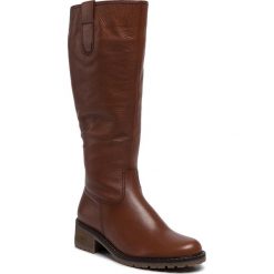 Kozaki GABOR - 36.097.12 Caramello. Pomarańczowe kozaki damskie Gabor, ze skóry, bez obcasa, bez zapięcia. Za 829,00 zł.
