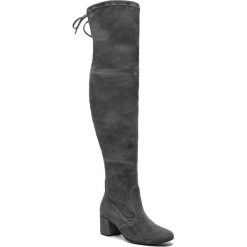 Muszkieterki HÖGL - 6-104162 Dark Grey. Szare kozaki damskie marki HÖGL, ze skóry, przed kolano, na wysokim obcasie. W wyprzedaży za 999,00 zł.