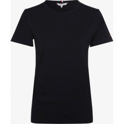 Tommy Hilfiger - T-shirt damski, niebieski. Niebieskie t-shirty damskie TOMMY HILFIGER, xs, z haftami, z bawełny, bez kołnierzyka. Za 179,95 zł.