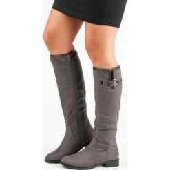 KLASYCZNE ZAMSZOWE KOZAKI. Czarne buty zimowe damskie SUPER ME, z zamszu. Za 99,99 zł.