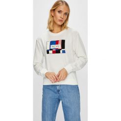 Jacqueline de Yong - Bluza. Szare bluzy damskie marki Jacqueline de Yong, l, z aplikacjami, z bawełny, bez kaptura. Za 89,90 zł.