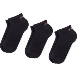 Zestaw 3 par niskich skarpet unisex FILA - Calza F9100 Black 200. Czarne skarpetki damskie Fila, bez wzorów, z elastanu. Za 35,99 zł.