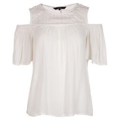 Vero Moda Bluza Mia Cold Shoulder Top Snow White (Rozmiar L). Białe topy damskie marki Vero Moda, l, bez wzorów, z materiału, bez kołnierzyka. W wyprzedaży za 88,00 zł.