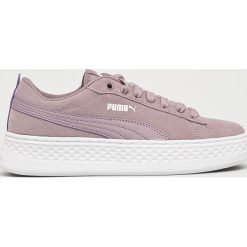 Puma - Buty Smash Platform. Fioletowe buty sportowe damskie Puma, bez wzorów, ze skóry, sportowe. W wyprzedaży za 259,90 zł.