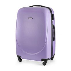 Walizka podróżna twarda średnia STL856 fioletowy. Fioletowe walizki Solier Luggage, bez wzorów, z gumy. Za 159,00 zł.