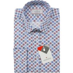 Bawełniana Koszula z Długim Rękawem, VICTORIO - Kolorowe Grochy KSDWVCTO0359. Koszule męskie Victorio, w grochy, z bawełny, eleganckie, bez kołnierzyka, z długim rękawem. Za 129,00 zł.