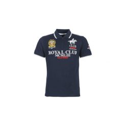 Koszulki polo z krótkim rękawem Geographical Norway KERATINE. Niebieskie koszulki męskie marki Geographical Norway, s, bez wzorów, polo, z krótkim rękawem, krótkie. Za 129,00 zł.