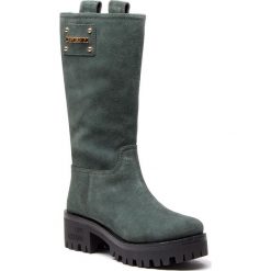 Kozaki LOVE MOSCHINO - JA24206H06JF0851 Petrolio. Zielone kozaki damskie na obcasie marki Love Moschino, ze skóry. Za 1349,00 zł.