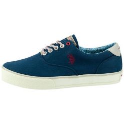 U.S. Polo Assn. Tenisówki Męskie Theodor 41 Ciemno Niebieskie. Niebieskie trampki męskie U.S. Polo Assn., bez wzorów, bez zapięcia. Za 339,00 zł.