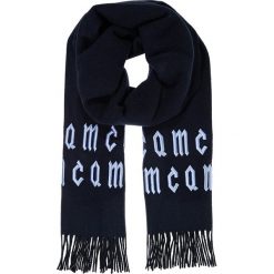 McQ Alexander McQueen SLIDE LOGO Szal deep navy. Niebieskie szaliki damskie marki McQ Alexander McQueen, bez wzorów, z wełny. Za 1049,00 zł.