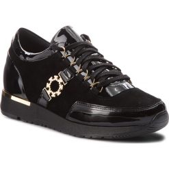 Sneakersy KAZAR - 33737-25-00 Black. Czarne półbuty damskie Kazar, na imprezę, w paski, ze skóry, na wysokim obcasie, na płaskiej podeszwie, z paskami. W wyprzedaży za 369,00 zł.