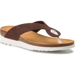 Japonki SCHOLL - Kenna F27397 1019 400 Dk Brown. Pomarańczowe klapki damskie Scholl, ze skóry. W wyprzedaży za 209,00 zł.