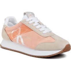 Sneakersy CALVIN KLEIN JEANS - Josepha B4R0872 Light Peony/Stone. Pomarańczowe półbuty damskie Calvin Klein Jeans, bez wzorów, z jeansu, bez obcasa, na płaskiej podeszwie, bez zapięcia. W wyprzedaży za 349,00 zł.