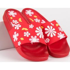 Chodaki damskie: Klapki w kwiaty vices Vices czerwone